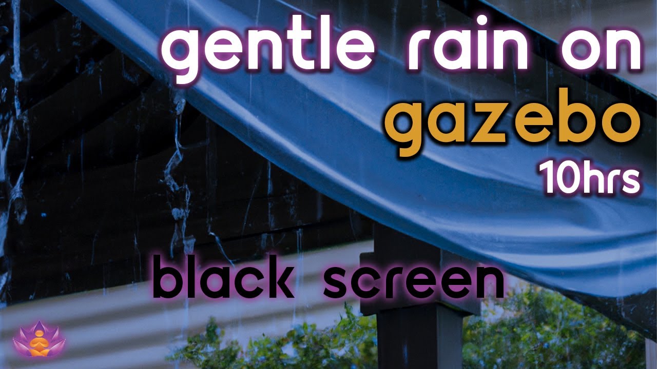 [Black Screen] Gentle Rain on Gazebo | Rain Ambience No Thunder | Rain Sounds for Sleeping