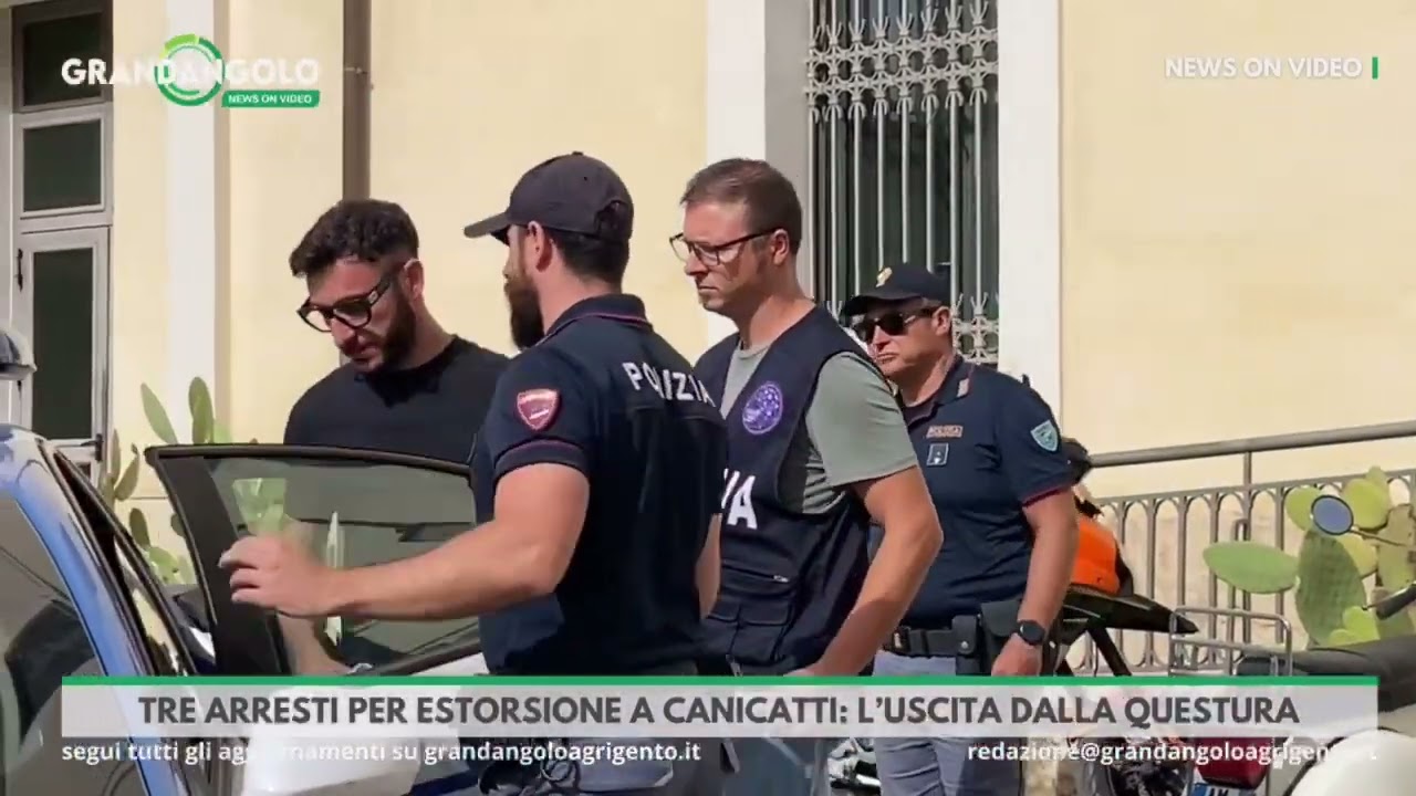 Operazione anti usura Canicattì, l'uscita degli arrestati