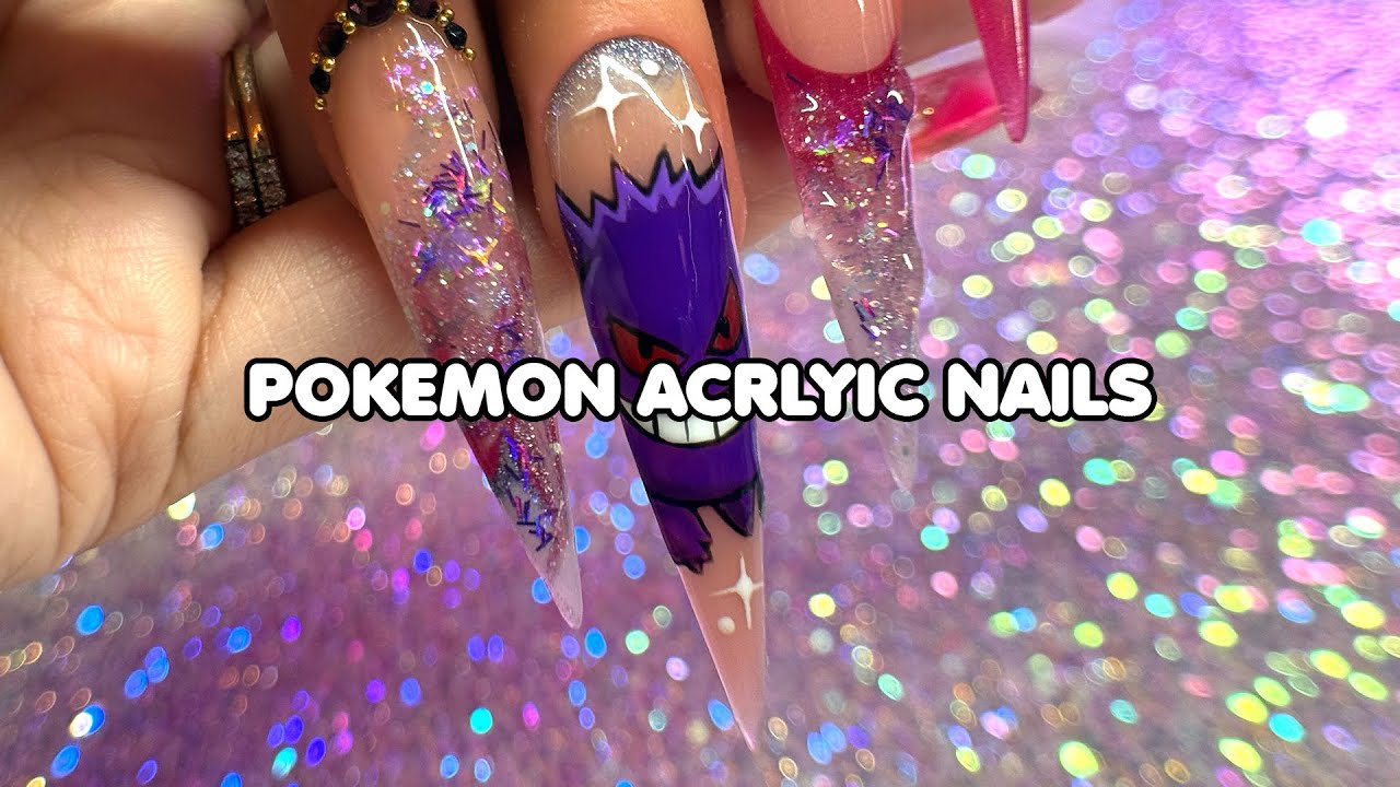 PURPLE Pokemon Nails