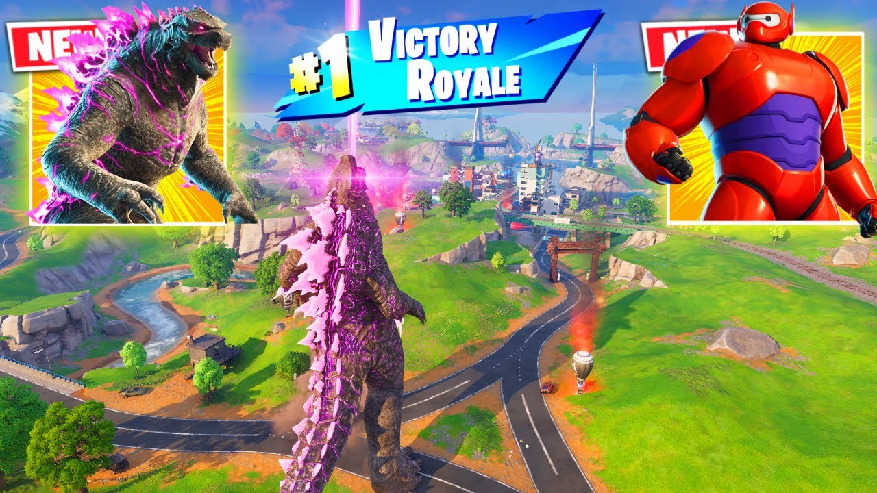 HERO BAYMAX (GODZILLA PORTAL) vs NEW 3 MEDALLIONS & MYTHIC’S CHALLENGE ( NEW! FORTNITE CHAPTER 6 )