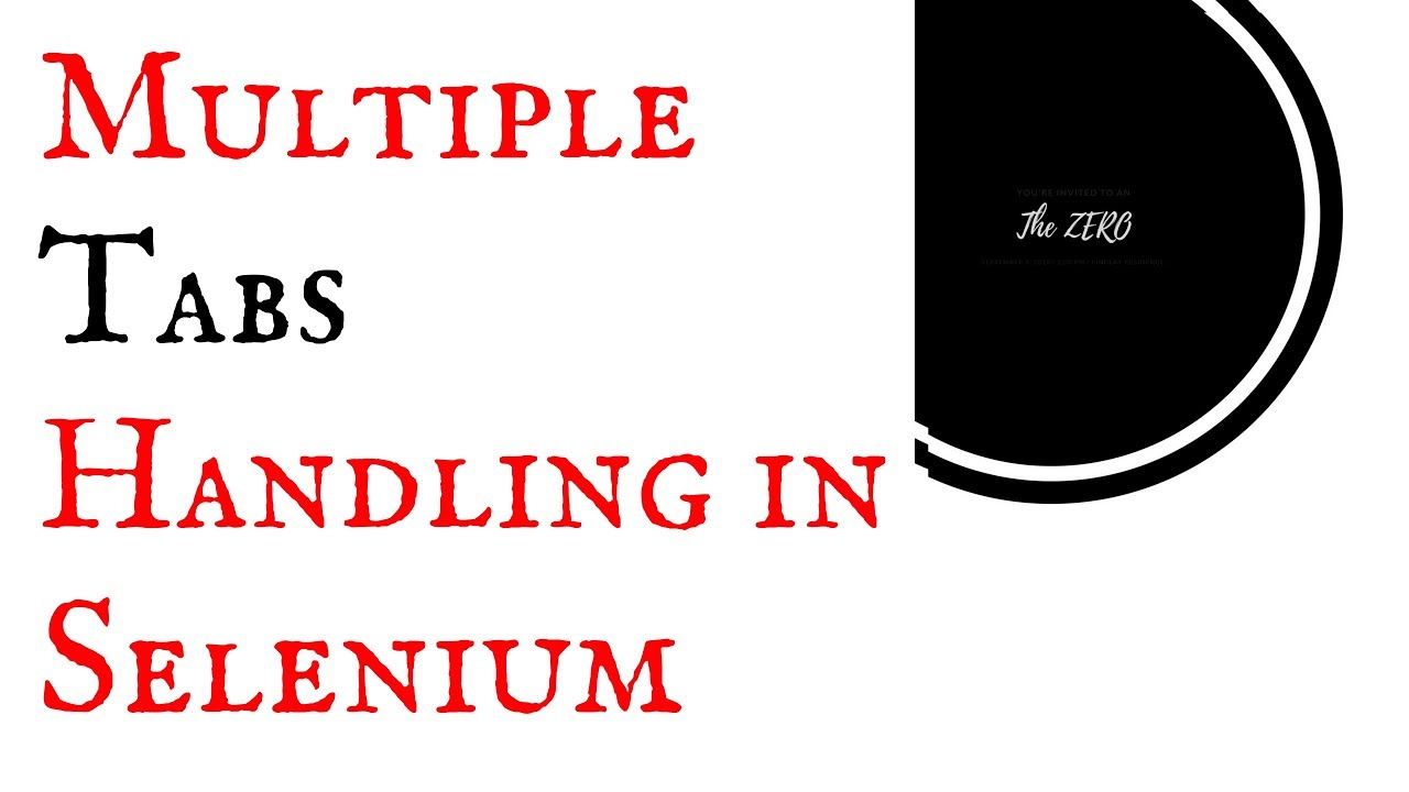 How to handle multiple windows or tabs in selenium webdriver