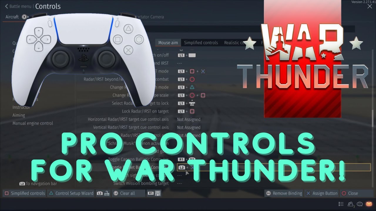 Управление и настройки Pro War Thunder для контроллера! | PS5, Xbox и т. д.