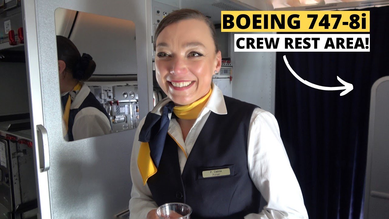 Зона отдыха экипажа Boeing 747-8i SECRET | Lufthansa 747 на Пальму | Впечатления бортпроводников ...