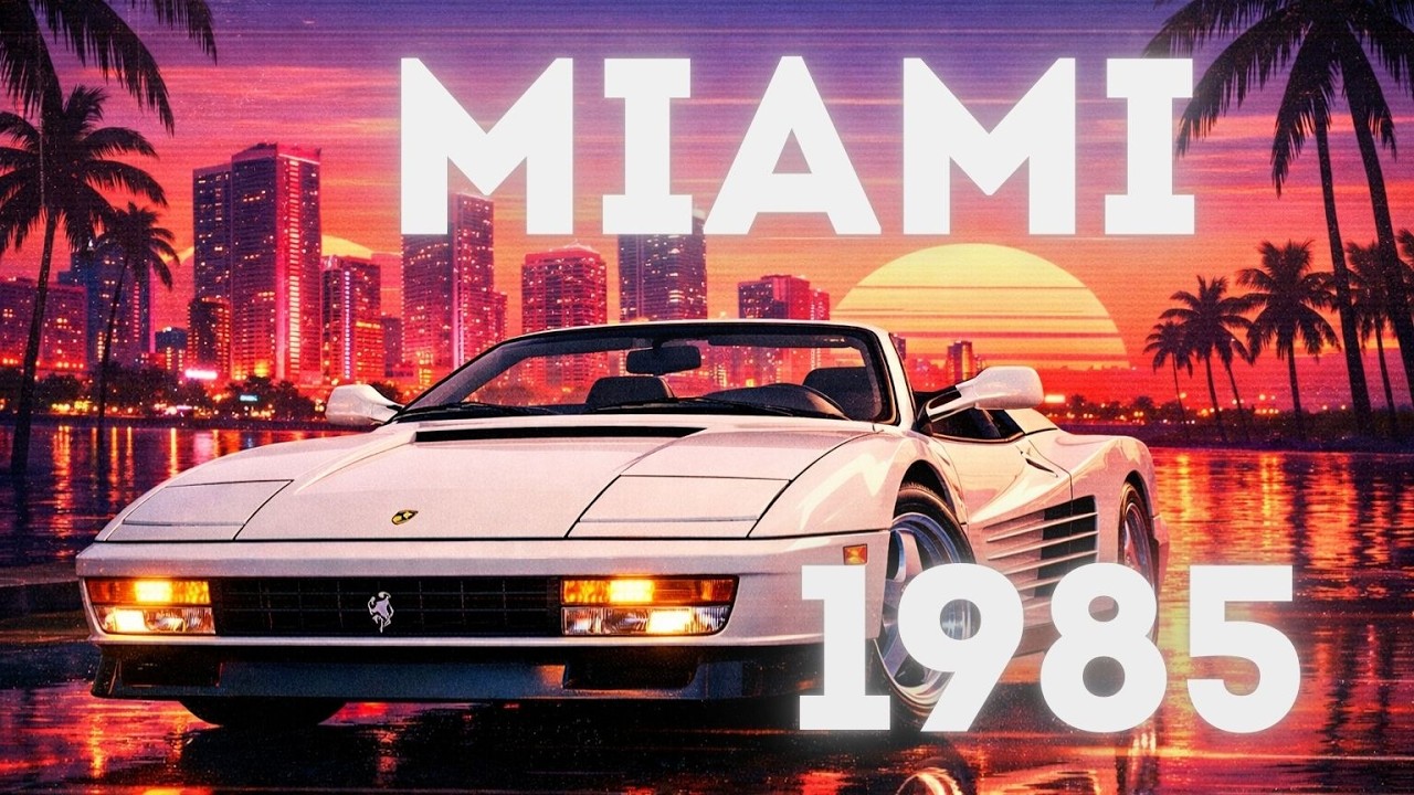 2 Hours of Pure Miami 1985 Vibes💿 | Synthwave Retrowave Night Drive Mix