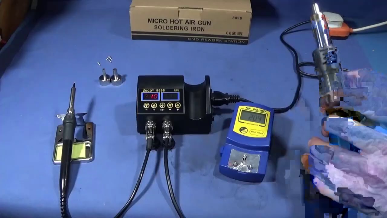 JCD 8898 Two in one SMD Soldering Iron & Heat Gun Rework Station Review