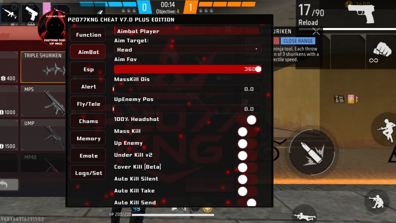 TODAY AUTO KILL MOD MENU 😈 SPEED HACK AIM SILENT 😶 ANTI BAN 😅 OB50 HG KING 👑 V7