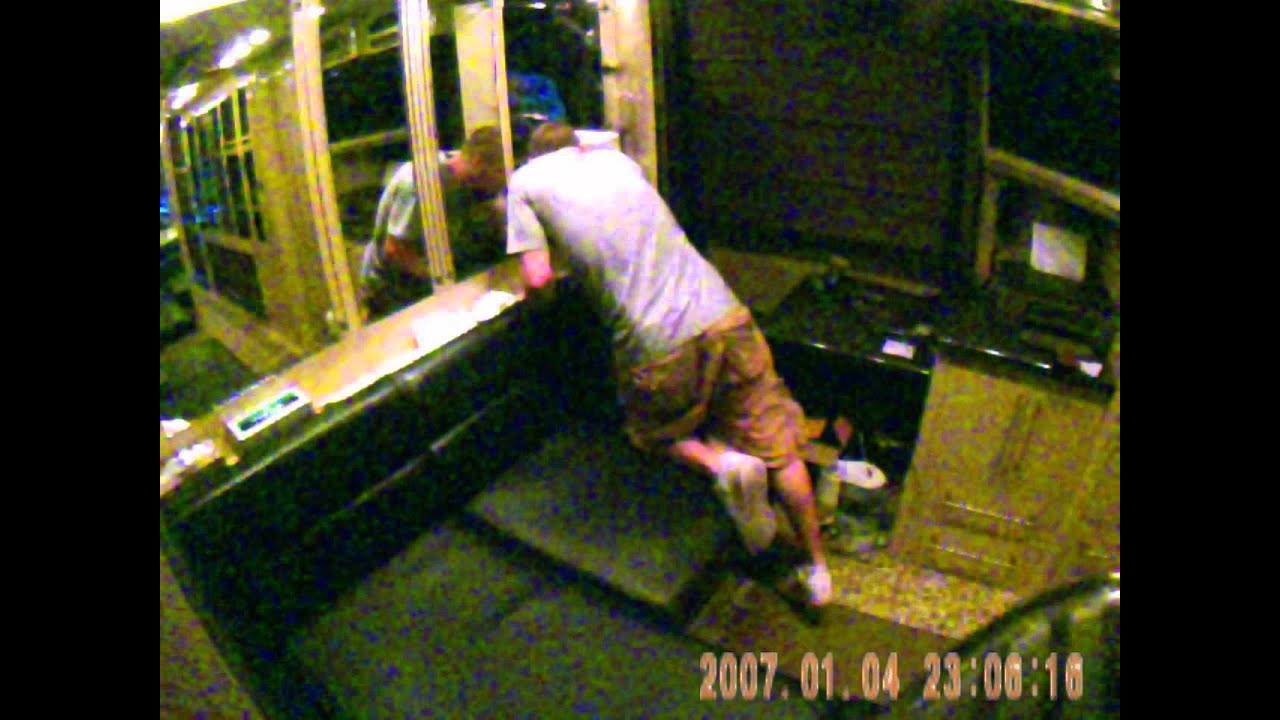 Hemphill Brothers Coach - Thief Adam Parker stealing from bus safe 6/17/2013