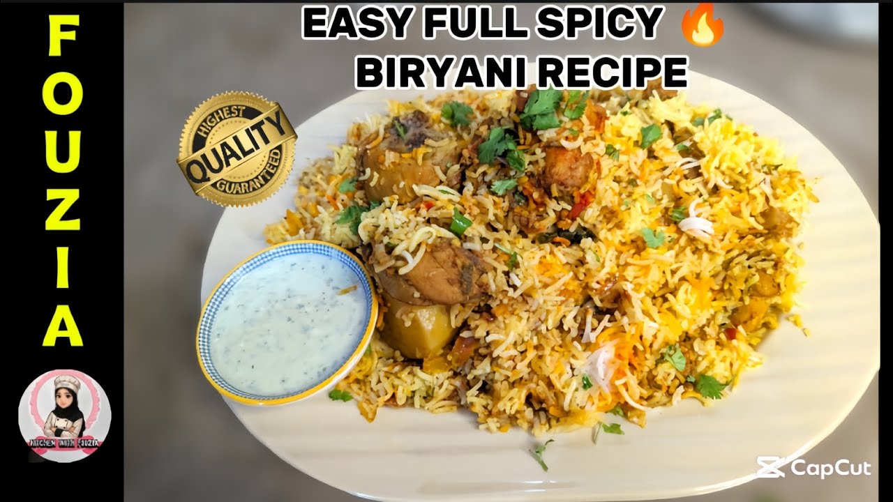 Restaurant style chicken biryani recipe | KITCHEN WITH FOUZIA 