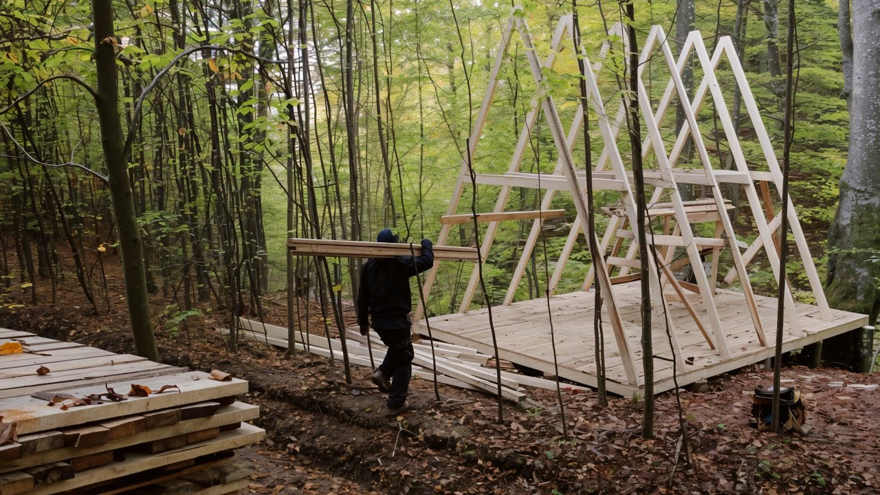 Man Built A Shapely House in the Forest in 30 Days