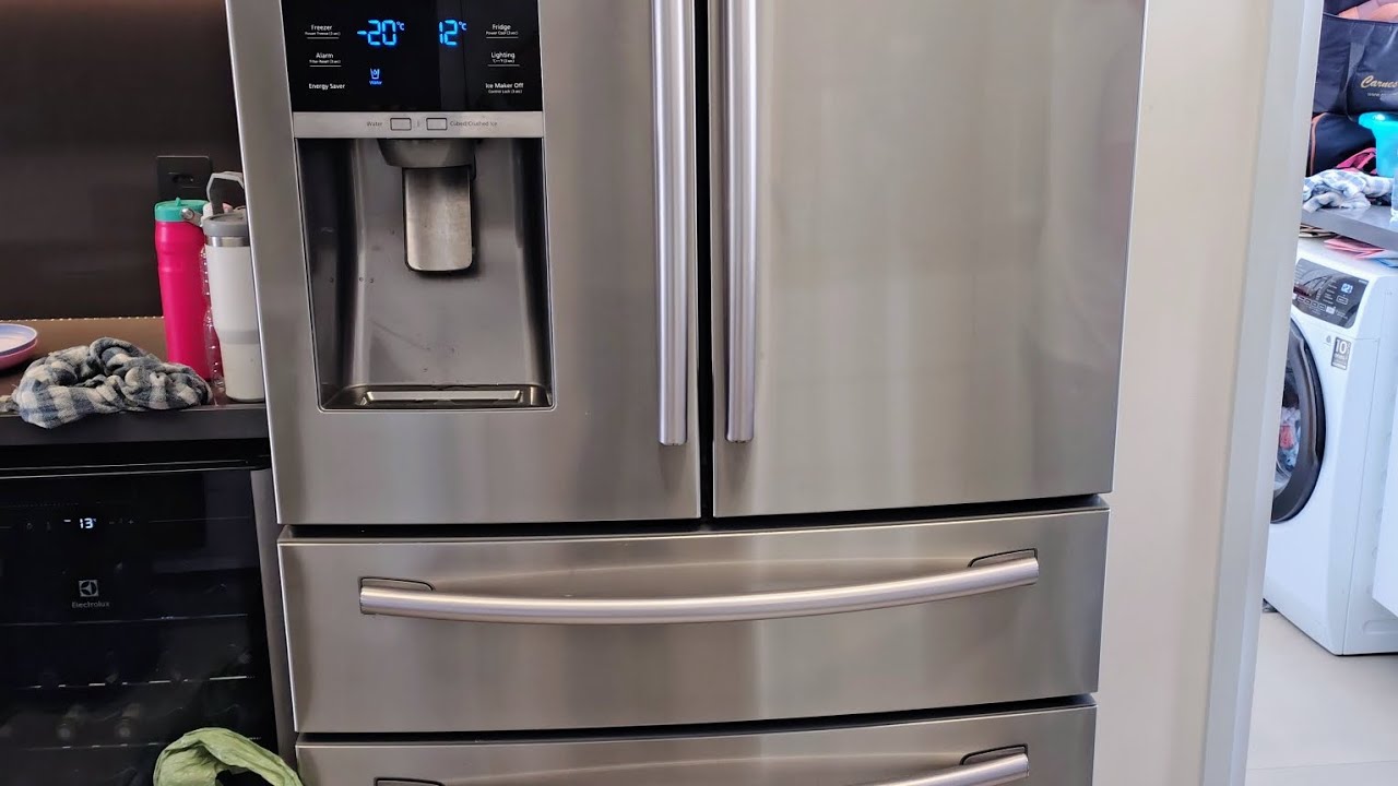 Refrigerador Samsung RF28 Ice make não sai água na porta veja a solução aqui ✅ (11)99264-3120