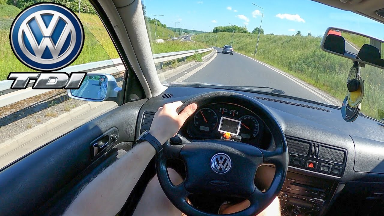 Volkswagen Golf IV 1.9TDI 90HP (1xxHP) ACCELERATION, LAUNCH CONTROL TEST DRIVE POV #2 fanVAG