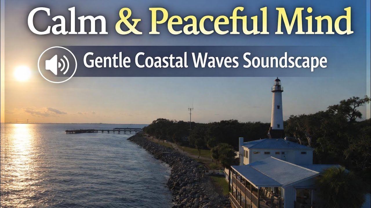Calm & Peaceful Mind | Gentle Coastal Waves Soundscape