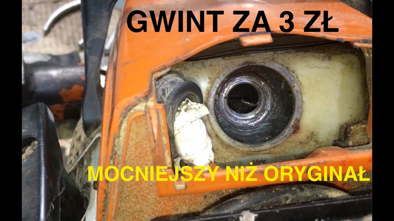 STIHL MS230 NAPRAWA GWINTU W GŁOWICY