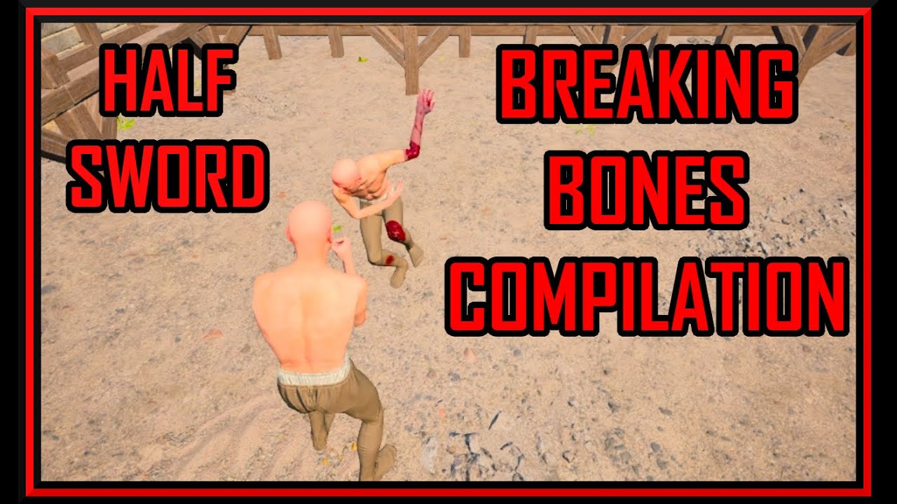 Half Sword Breaking Bones Compilation (Bone Snapping ASMR) #action #physics