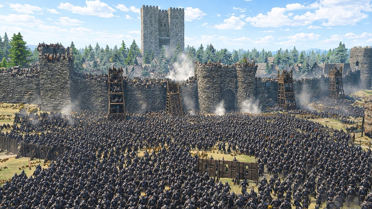 1,000 Elves Defend Againts 1,000 Mordor Orcs - Epic Siege | Mount & Blade 2 Bannerlord