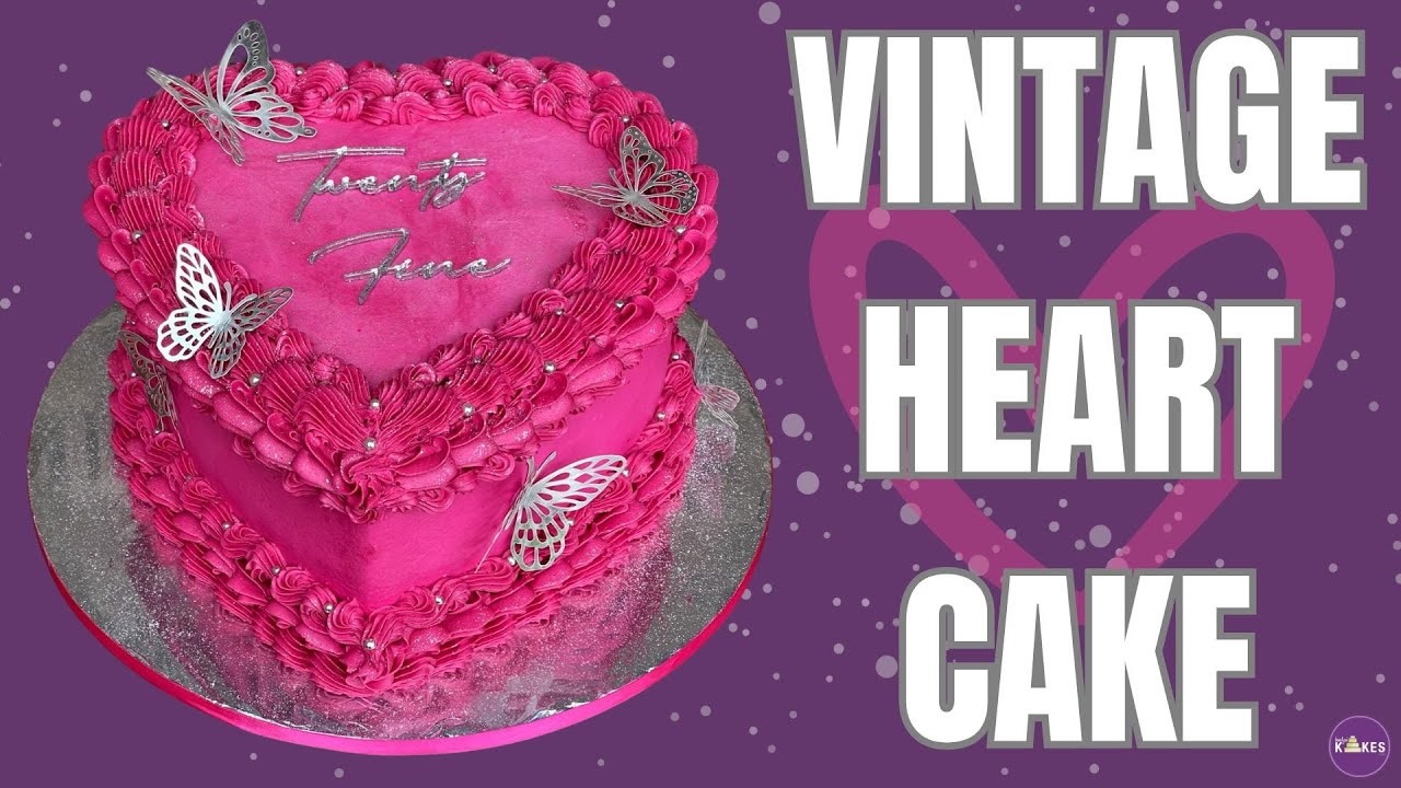 Decorate This HEART CAKE With Only 3 PIPING TIPS!