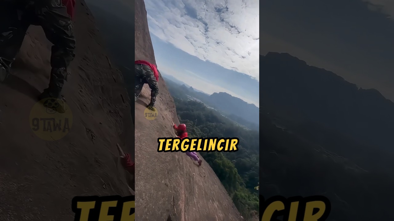TERGELINCIR Pas Naik Tebing❗😮#videoviral #gunung #hiking
