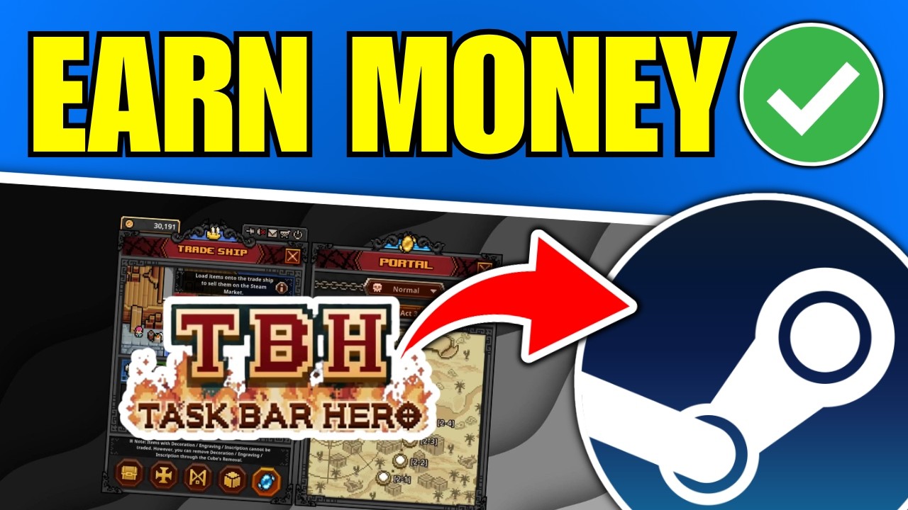 Как заработать реальные деньги в Steam, играя в TBH: Task Bar Hero