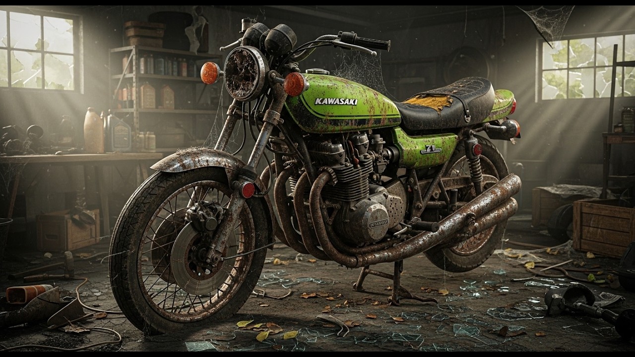 1973 Kawasaki Z1 Full Restoration | ASMR Bike Rebuild from Abandoned to Brand New Part One