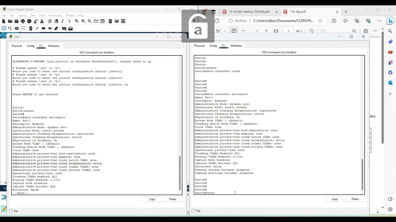 EJEMPLO- PROTOCOLO DTP CISCO PACKET TRACER