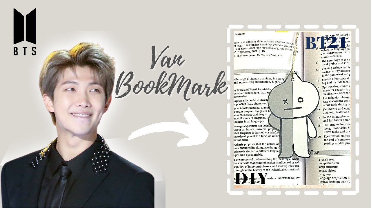 Van BT21 Army Bookmark | For BTS Fans| Kim Namjoon |DIY| RM