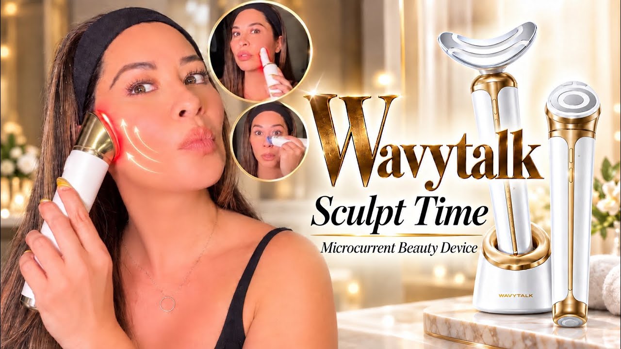Wavytalk Sculpt Time 5-in-1 Microcurrent Facial Device review and demo 