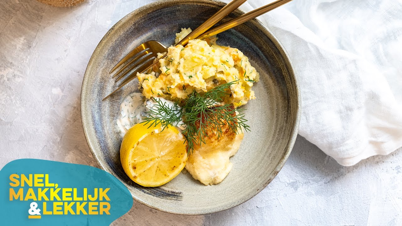 Cordon bleu van pladijs en kippenwit met puree | Snel, Makkelijk & Lekker