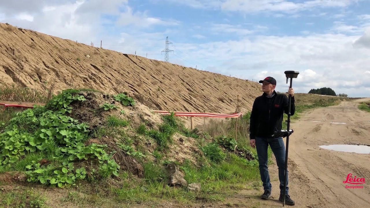 Pomiar objętości mas ziemnych odbiornikiem GNSS Leica GS18 I i obliczenia w Leica Infinity