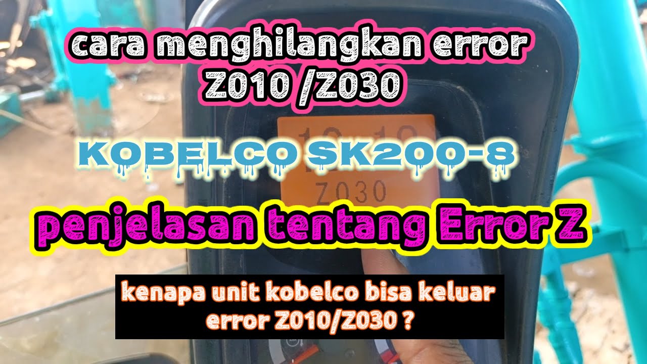 Cara hilangkan error 0Z10 / 0Z30 di sk200-8 penjelasan  kenapa keluar error Z010 @ JD mechanics 