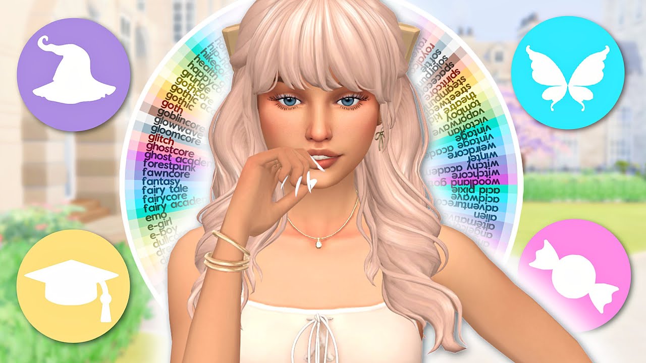 EVERY Sim is a Different AESTHETIC! | Sims 4 CAS Challenge CC