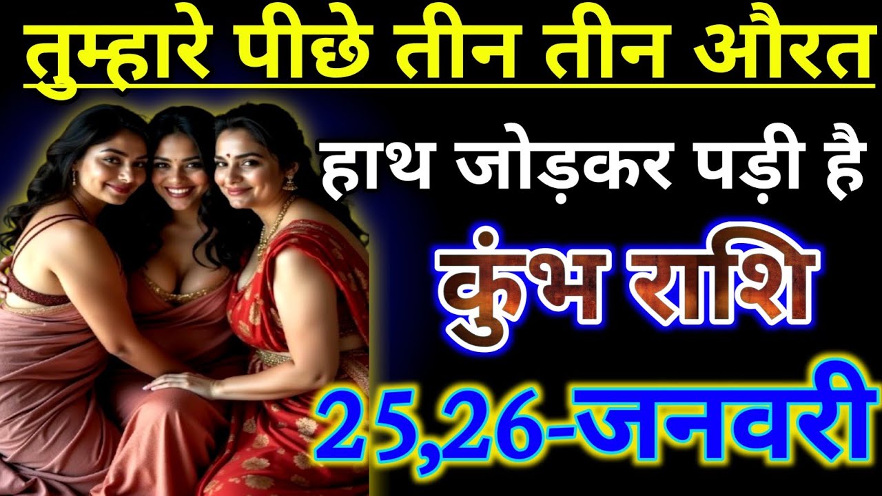 कुंभ राशिफल तुम्हारे पीछे तीन तीन औरत हाथ जोड़कर पड़ी है !! Kumbh rashifal 25 january 2026