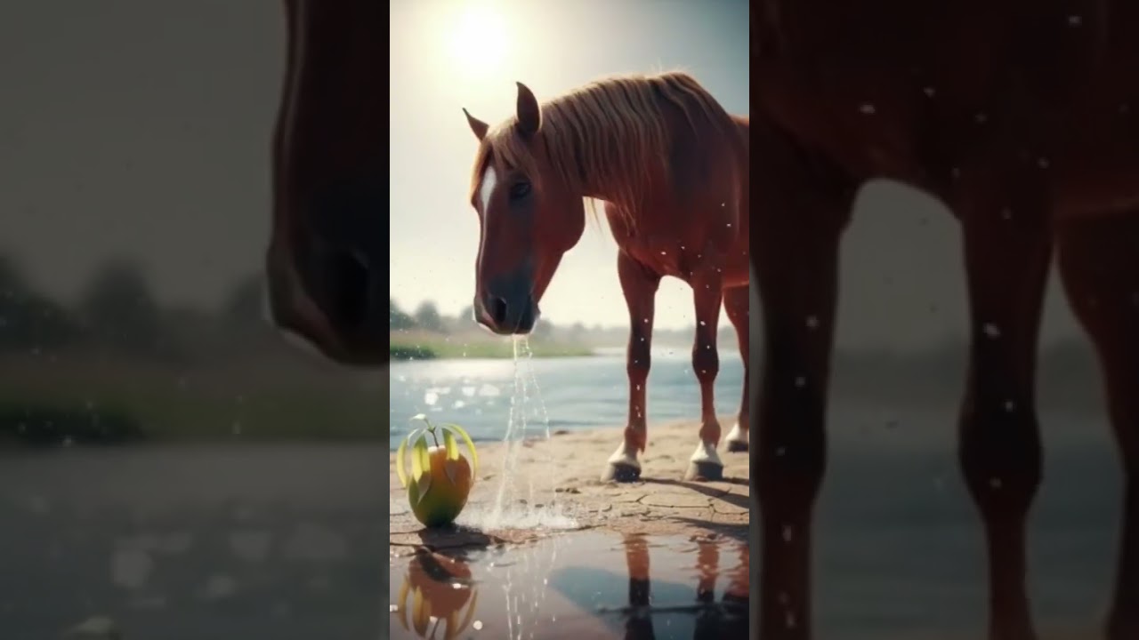 The Woman throw mango in river and the Horse saved the Mango Tree😭।