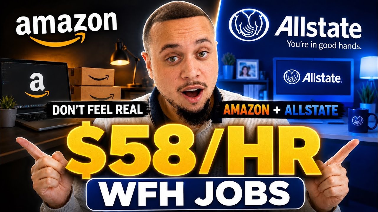 Amazon и Allstate нанимают на удаленку?! + еще 3 вакансии для работы из дома | До $58/ч | 2026