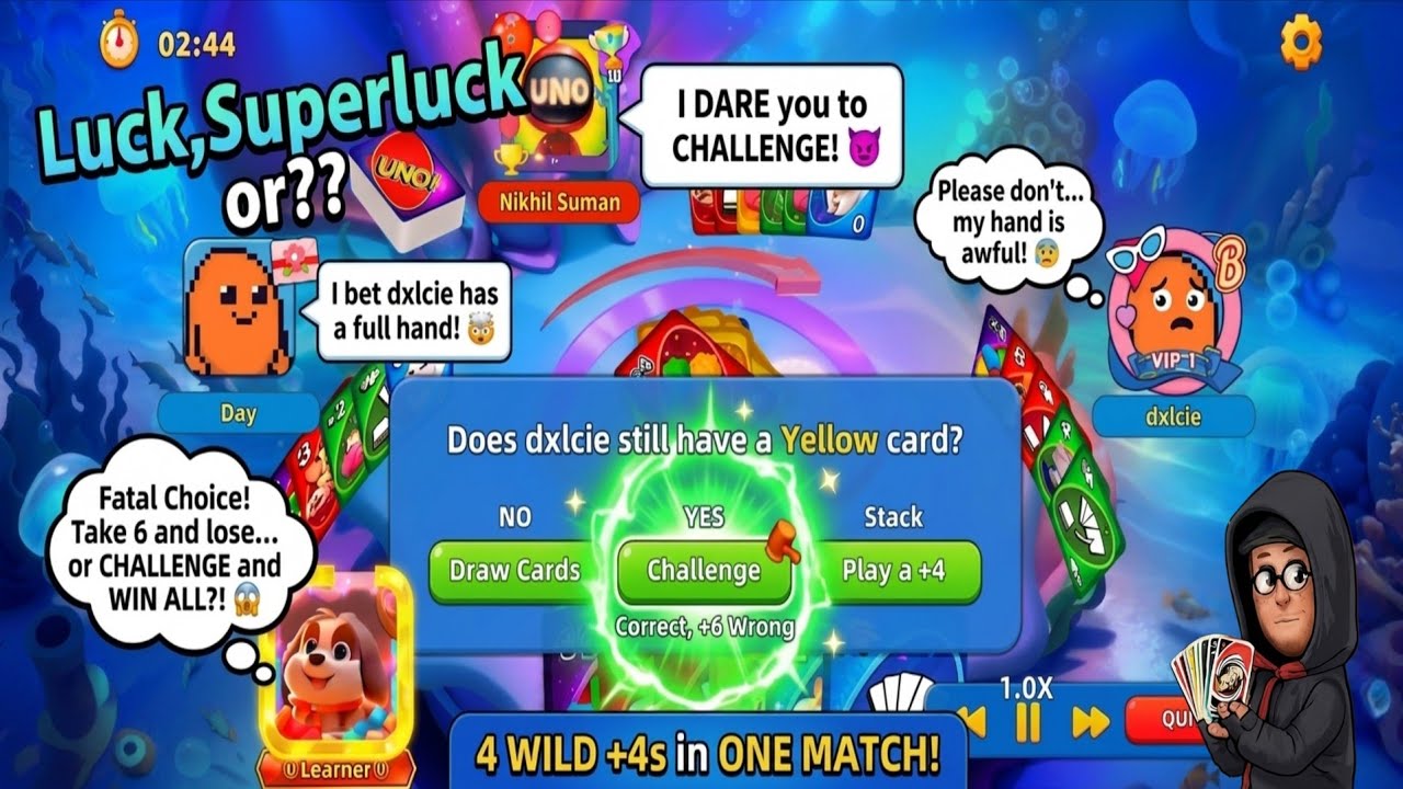 🍀 Luck?? 🎰 Superluck?? Or Rigged?!! 🤖 (Craziest UNO Mobile Match) 📱🃏