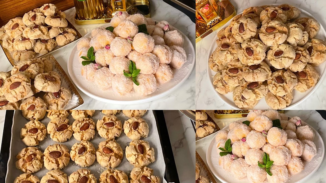 غريبة الزمن الجميل باللوز كذوب فالفم معلكة ولذيذة 👌#حلوة_ريشبوند بدون زبدة من اسهل وألذ الحلويات