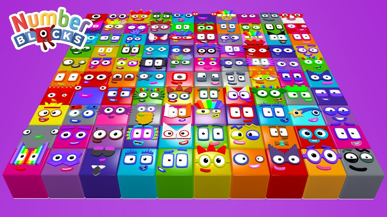 Песня Numberblocks Cube Step Squad 1&ndash;100 &mdash; Научитесь считать большие числа!