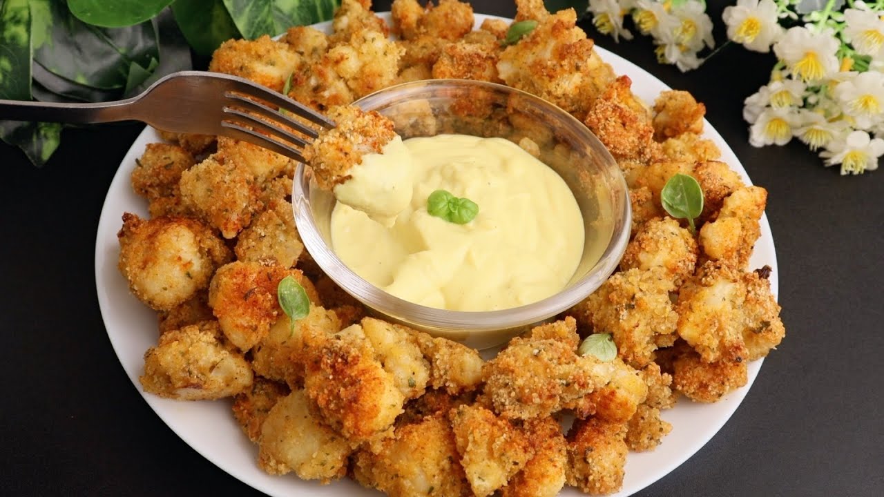 Вкуснейшие закусочки из цветной капусты! очень хрустящий! простой и легкий рецепт ужина!