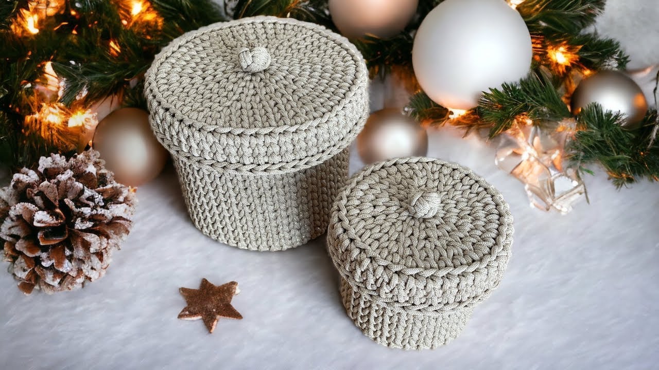 #18 Paniers ronds gigognes au crochet finitions invisibles - DIY - fils haut de gamme #tutojoiecrea