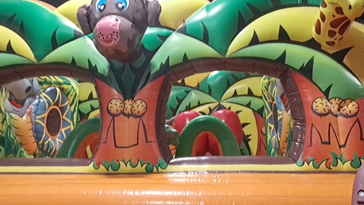 Bouncy castle jumping