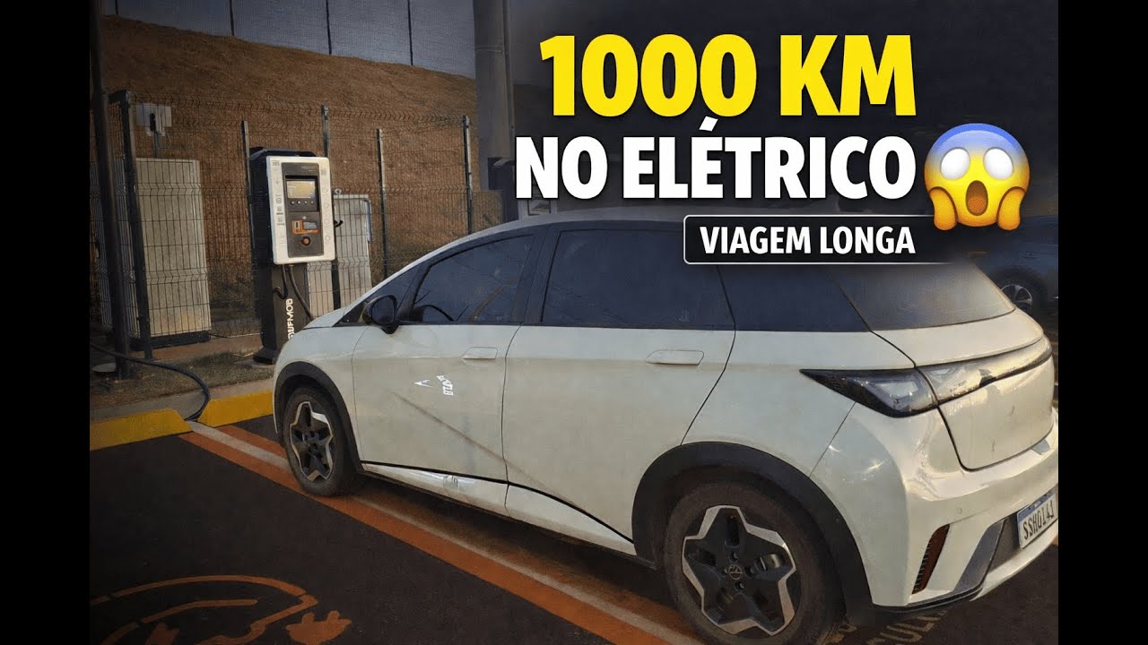Viagem de 1000 km de São Paulo (SP) a Goiânia (GO) em carro 100% elétrico | BYD Dolphin GS
