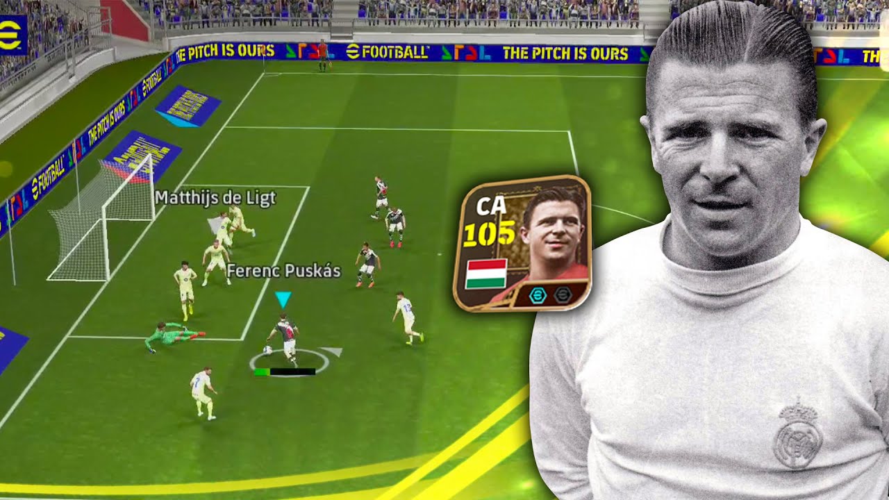 GamePlay perfeita com Puskás épico 106 de over no eFootball Mobile