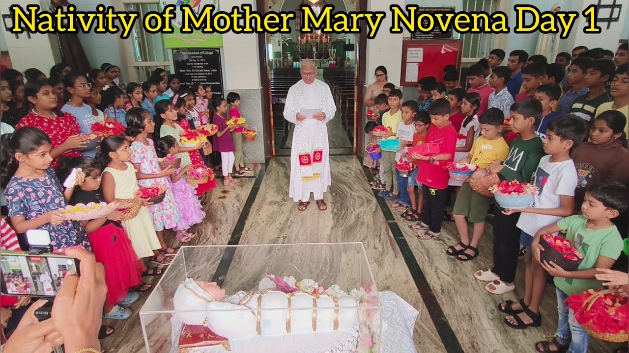 Nativity of Mother Mary Novena Day 1 at Milagres Cathedral, Kallianpur, Udupi#praveenafernandes 