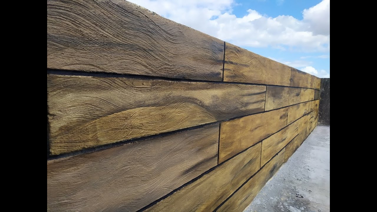 Efeito madeira com argamassa na parede - efeito madeira na calçada piso parede Deck de piscina Fácil