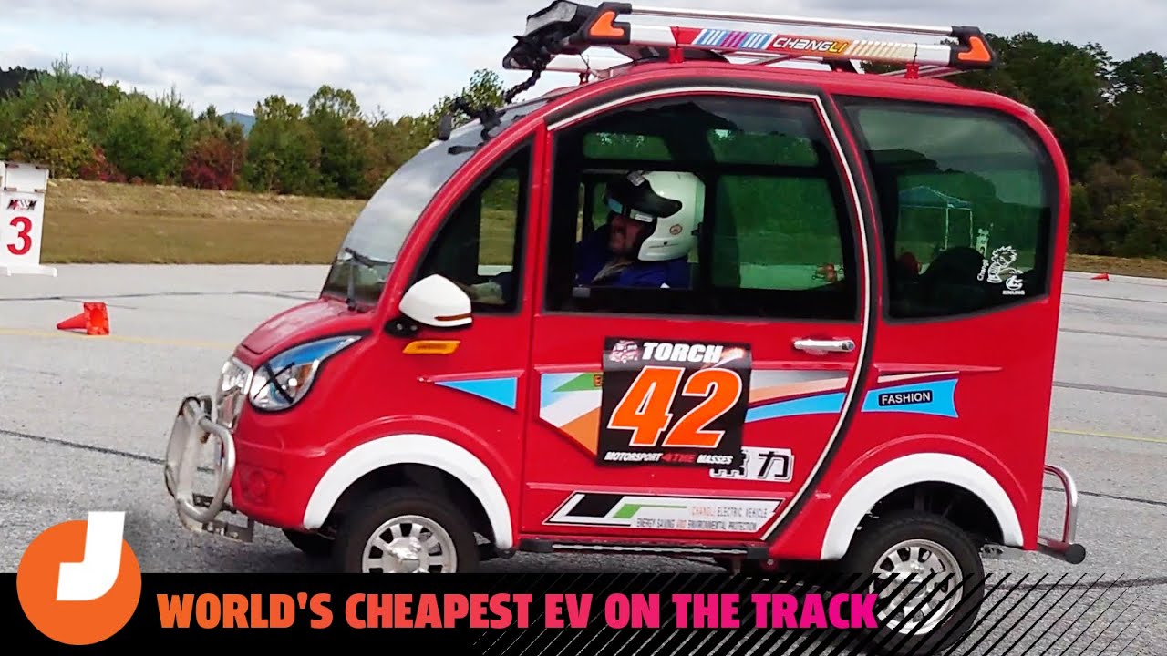 What it's Like to Drive the World's Cheapest Electric Car on a Track