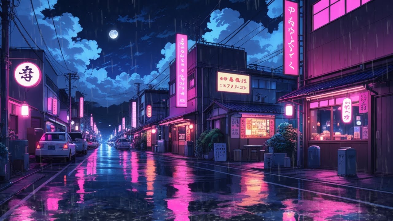 Rainy Neon Tokyo Lofi 🌧️🌙 Deep Focus Chill Beats for Studying, Working & Late Night Vibes