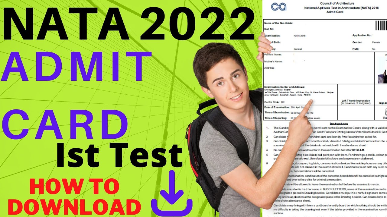 nata admit card 2022 | how to download nata admit card 2022