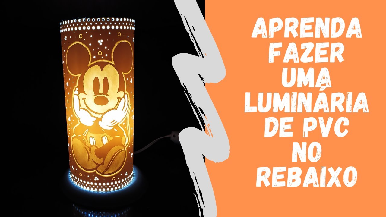 Aprenda fazer uma luminária pvc no rebaixo