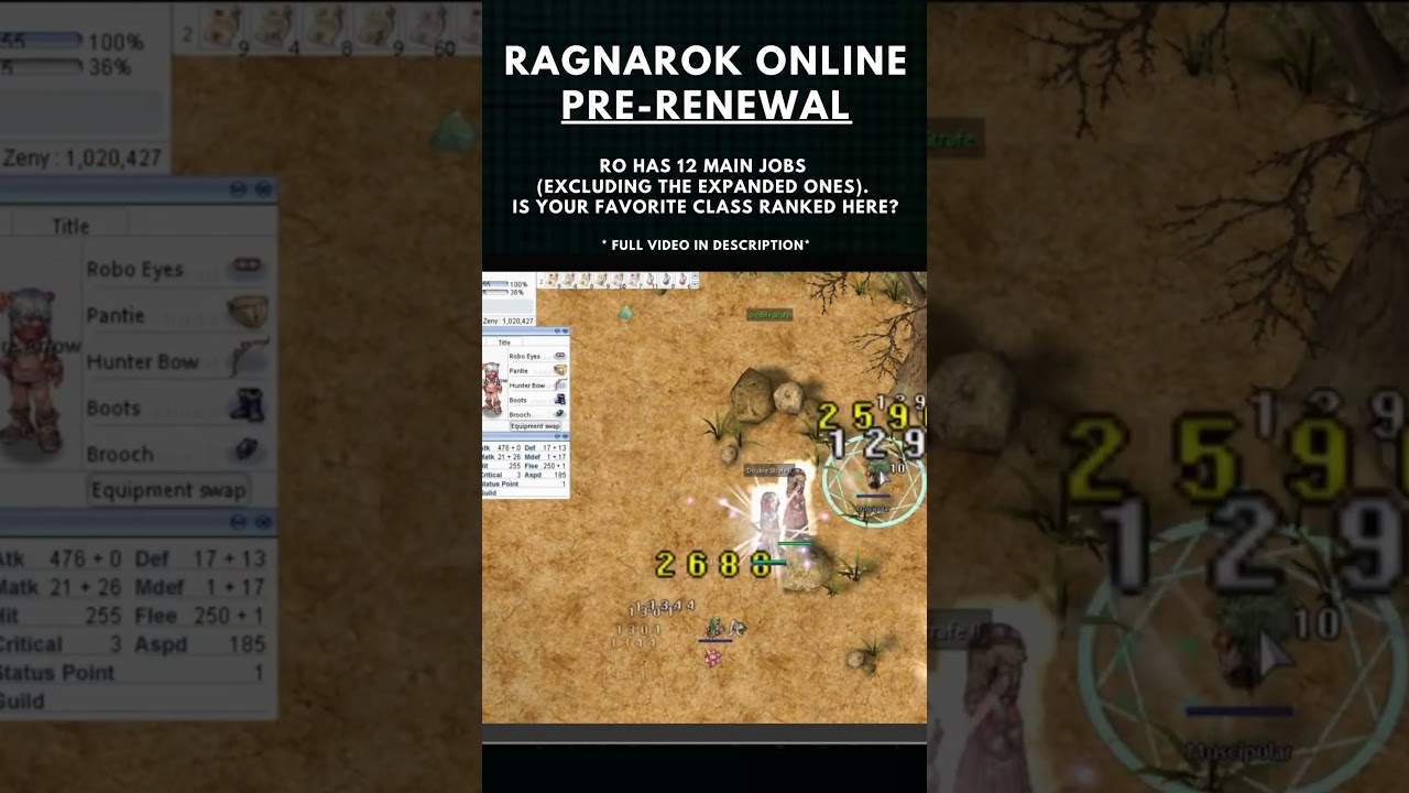 Best Jobs overall. Is your favorite job ranked?- Ragnarok PreRenewal