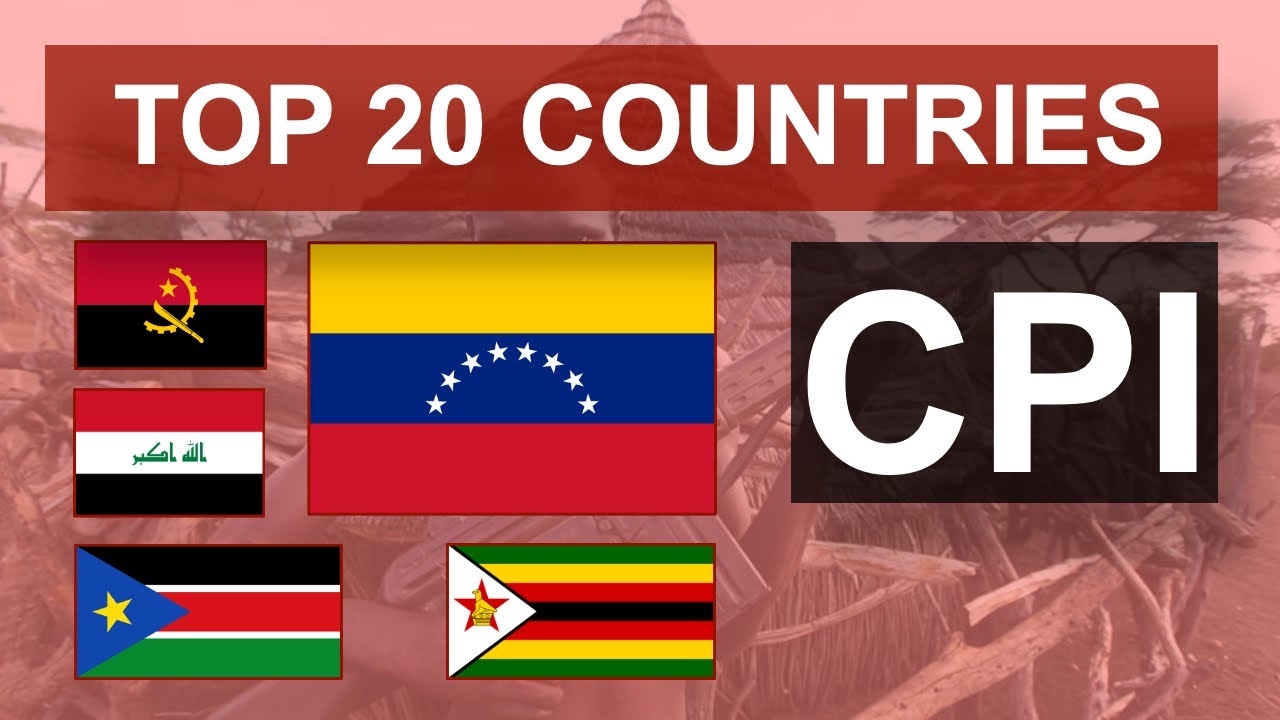 Top 20 Countries by Inflation | World's Countries by CPI | Consumer Price Index Changes Over Time