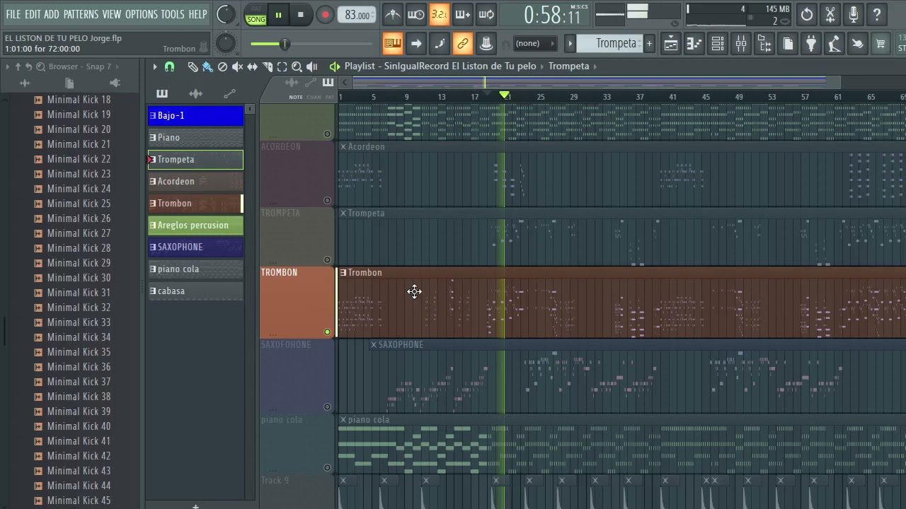Los &Aacute;ngeles azules El list&oacute;n de tu pelo FL Studio Proyecto Descarga